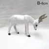 Christmas Decorations Gift White Reindeer Figurines Elk Plush Simulation Dolls Miniatures For Home Ornaments 231117