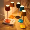 Decorative Objects Figurines Nordic LED Desk Lamp Bar Restaurant Wireless Table Lamps Study Office Light Top Touch Lamp with USB Charging Decor Night Lights 231117