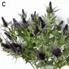 Decorative Flowers 1pc Artificial Eryngium Thistles Bunch Plant 3-Fork Wedding Material Flower Plastic Arrangement Creative N3S8