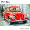 Diamante bordado vermelho retro carro beetle broca completa quadrado mosaico pintura cenário redondo cristal ponto cruz adesivo de parede 3195162