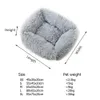 kennels pens Soft Long Plush Pet Cat Bed House Cats Dog Mat Winter Warm Square Sleeping Dogs Puppy Nest Pet Cushion Portable For Pet Cats Bed 231117