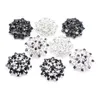 Klipsy do włosów guziki Barrettes 10pcs/działka 22 mm srebrne metalowe guziki Diamante Rhinestone Button DIY na ślub Decoratio Szycie Przyciski