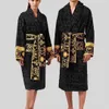 Banyo Robe Batrobe Tasarımcı Hırka Aşıklar Uzun Style Lüks Avrupa Baskı Parlak% 100 Pamuk Lüks Çift Banyolu Toptan 2 Çift Fiyat% 10 İndirim