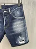 designer Classic Fashion Pantaloncini da uomo Jeans Hip Hop Rock Moto Mens Design casual Jeans strappati Distressed Skinny Denim Biker D12