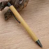 Bamboo Wood Ballpoint Pen 1.0mm Tip Creative Press voor kantoorschool zakelijke geschenken Studentenstationer