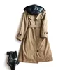 Parka da donna in piumino 90% piumini d'anatra bianchi e cappotto con cappuccio per l'inverno Piumino con cappuccio doppio petto casual lungo trench parka 231117