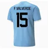 jogador fãs versão 2023 Uruguai Soccer Jersey D.NUNEZ 22/23 L.SUAREZ E.CAVANI N.DE LA CRUZ camisa da seleção nacional G.DE ARRASCAETA F.VALVERDE R.BENTANCUR Uniforme de futebol