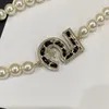 Moda Takı Kolye Kolyeleri Kadınlar için Zarif 5 Son İnci Kolye Son derece kaliteli gergin zincirler tasarımcı mücevher 18k kaplama altın kız hediyeler