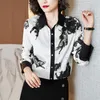 Blusas femininas de seda tops de seda e roupas elegantes para mulheres, blusa de renda feminina, túnica de escritório da túnica de túnica de túnica