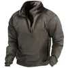 Herrenjacken Taktische Outdoor-Polarwolljacke Jagdanzug Warmer Reißverschluss Dekorativer Pullover Winddichter Mantel Wanderpullover 231118