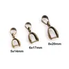 50pcs/lot 5x14mm 6x17mm 8x20mm 7 Colors Plated Pendants Clasps Clips Bails Connectors Copper Charm Bail Beads Jewelry Findings Jewelry MakingJewelry Findings