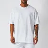 Мужские футболки Мужские футболки Мужская футболка белая хлопок негабаритный винтажный сплошной футболка Большого размера женская модная футболка мужская одежда 230418