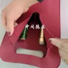 Emballage cadeau 2 pièces de l'année sac en feutre épais de haute qualité vin rouge Portable fête Double bouteille entretoise pochette environnementale