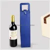 Gift Wrap Portable Pu Leather Wine Bag Luxury Single Wines Bottle Packaging Bags Holiday Gifts Supplies Drop Delivery Home G Dhgarden Dhmsi