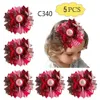 Hoofddeksels Haaraccessoires gratis 5 stuks -E Kerstmis geïnspireerde haarelastiekjes Kerst haarspeldjes Kerstman grote haaraccessoires sneeuwpop hoofdbanden 231118