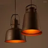 Pendantlampor Restaurang Rustik Industriell ljus E27 1 PCS Bar Iron Creative Coffee Shop Retro Suspension Luminaire