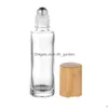 Butelki pakowania 15 ml szklana rolka na butelce wielokrotnego użytku drewniany olejek eteryczny na przenośne osobiste pojemniki kosmetyczne DHS Drop d dhgarden dheg7
