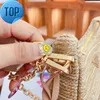 2 Pieces Set Handbag Crossbody Shoulder Bags Luxury Designer Handbags Fashion Women Chain Straw Bag with Cg