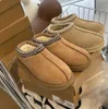 Chestnut Winter Slip-on Shoes UGGsity Wool Tasman Ankle Short Fluffy Furry Half Snow Boot Tazz Boots Mules Sheepskin Classical Luxurious Shearling Trendy shoes