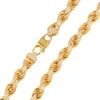 Partihandel Senaste design CZ Micro Pave Iced Out 14K 18K Gold Jewelry Rope Chain