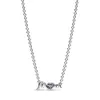 Pandoras necklace S925 Sterling Silver Diamond Heart Hollow Infinite Symbol MOM Letter Necklace Women's Fashion Designer pandoras charms necklace