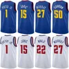 Imprimer Basketball Julian Strawther Jerseys 3 City Zeke Nnaji 22 Reggie Jackson 7 Peyton Watson 8 Christian Braun 0 Justin Holiday 9 Violet Blanc Bleu Marine Équipe Hommes Enfants