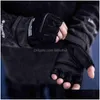 Motorcycle Gloves Half Fl Finger Tactical Techwear Accessories Outdoor Reflective Elements S2530 220111 Drop Delivery Mobiles Motorcy Dhbuh