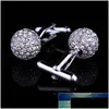 Cuff Links Kflk Jewelry Brand Crystal Fashion Link Button High Quality Shirt Cufflink For Mens Luxury Wedding Guestsfactory Price Ex Dhzk5