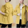 Giacche da donna 2023 Primavera Autunno Donna Trench Coat Coreano Corto Ladies Solid Fodera Giacca a vento Donna Basic Outwear Gabardina Mujer 230418