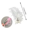 Acessórios de cabelo Natal moda branco penas hairpins para mulheres meninas chique pérola strass clipes barrettes doce entrega dhekp