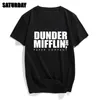 Mens Tshirts Dunder Mifflin Paper Inc Ofis TV Şovu Pamuk Tshirt Erkek Kız Yaz Tişörtü Unisex Giysileri 230417