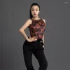 Stage Wear Sexy Latin Dance Tops Femmes Tango Dancewear Samba Costume Ballroom Practice Designer Vêtements Salsa Dancing Outfit DL8577