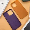 Магнитный кожаный чехол для телефона для iPhone 15 14 Pro Max. Совместим с чехлом для мобильного телефона MagSafe из искусственной кожи. В розничной упаковке. Лучшее качество.