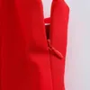 Damenblusen Frühlings- und Sommermode Rot Slim-Fit Ein-Wort-Kragen Off-Shoulder-Design Tube Top Asymmetrisches Korsett-Hemd Frau