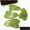 Party Favor Natural Stone Jade Guasha Gua Sha Board Masr For Scrap Therapy Jades Roller 3 Colors Drop Delivery Home Garden F Dhgarden Dhkvg