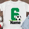 T-shirts Family T-shirt Soccer Födelsedag Anpassad namn Design Fotbollskjortor Kidströjor Boy Daddy Mamma Fotbollskjortor Fotboll T-shirt 230418