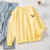 Sweat à capuche femme feuille morte papillon printemps 2023 Harajuku Vintage pour filles rue Hip Hop sweat femmes lâche Style Pastel à capuche