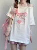 女性のTシャツディープタウン女性オフショルダーTシャツカワイイスウィートガールオフショルダートップ