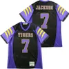 High School Football 7 Lamar Jackson Jerseys Boynton Beach Tigers Men Moive Black Purple White Team Kolor Away All Stitched Sport oddychający pullover retro