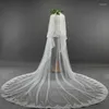 Veli da sposa Velo rotondo 2023 Cattedrale 3 metri di lunghezza Velo da sposa Accessori da sposa con applique Voile Mariage