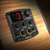 Freeshipping Akoestische Gitaar Voorversterker Piezo Pickup 3-Band EQ Equalizer LCD Tuner met Reverb Delay Chorus Wide Runox