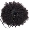 Lace Wigs Alibele Mogolian Afro Kinky Curly Drawstring tail Human Hair 4B 4C Remy 10 28inch Long Clip In 230417