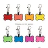 Dog Tag Id Card De Qualité Alimentaire Sile Pet Tag Porte-clés Diy Round Cat And Tags Id Keyring Drop Delivery Home Garden Supplies Dhgarden Dhnpr