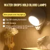 Lâmpadas tons de água gota de 360 ​​graus girating Night Light Human Body Induction Induction Home Universal LED arandel