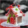 Christmas Decorations House Polymer Clay Scene Houses Hanging Pedent Creative Ornaments Window Layout Prop Drop Delivery Home Garden Dhbmt