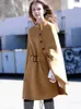 Women's Wool Blends AMII Minimalism 100 Coat Women Winter Warm Elegant Fashion Batwing Sleeve Clothing Overcoats 12270511 231118