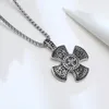 Pendant Necklaces Viking Jewelry Norse Solar Cross Sun Wheel Amulet Sunwheel Medallion For Men Stainless Steel Men's Necklace