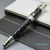 Limited Edition Elizabeth Fountain Pen Black Golden Silver Engrave With Diamond Inlay Cap Business Office Supplies Writing Smooth Ink Pennor