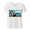 Men's T Shirts Street Fighters 5 Characters Ryu Cotton T-shirts Game Battle Style Roupas Masculinas Loose Short Sleeve Mens Clothes