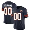 Chicago''bears''men women Youth Custom Active Player Custom 2023 F.U.S.E.ホワイト/ネイビースローバックリミテッドフットボールジャージ